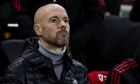 Manchester United Manager Erik ten Hag during the Premier League soccer match between Fulham and Manchester United at Craven Cottage in London, England, Sunday November 13th, 2022. (AP Photo/Leila Coker)