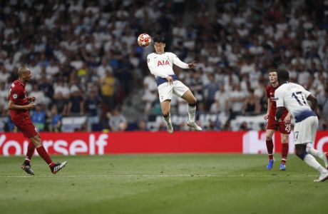 Ο Χέουνγκ Μιν Σον της Τότεναμ σε στιγμιότυπο της αναμέτρησης με τη Λίβερπουλ για τον τελικό του Champions League 2018-2019 στο 'Γουάντα Μετροπολιτάνο', Μαδρίτη, Σάββατο 1 Ιουνίου 2019