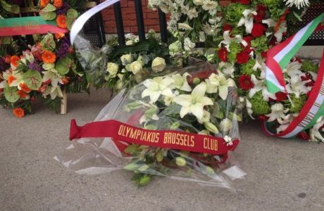 Τίμησαν τη μνήμη των θυμάτων του Χέιζελ οι Ολυμπιακοί των Βρυξελλών