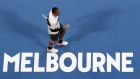 Australia's Nick Kyrgios gestures as he walks across the court during his first round match against Canada's Milos Raonic at the Australian Open tennis championships in Melbourne, Australia, Tuesday, Jan. 15, 2019. (AP Photo/Aaron Favila)