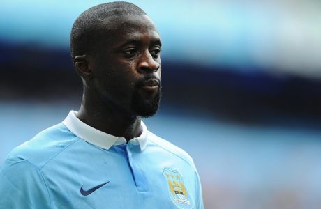epa04903849 Manchester City's Yaya Toure during the English Premier League soccer match between Manchester City and Watford at the Etihad Stadium, Manchester, Britain, 29 August 2015.  EPA/PETER POWELL EDITORIAL USE ONLY. No use with unauthorized audio, video, data, fixture lists, club/league logos or 'live' services. Online in-match use limited to 75 images, no video emulation. No use in betting, games or single club/league/player publications