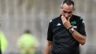 Ο προπονητής του Παναθηναϊκού, Γιώργος Δώνης, απογοητευμένος στο πλαίσιο της ήττας από τον ΟΦΗ για τη Super League 2019-2020 στο Ολυμπιακό Στάδιο, Σάββατο 31 Αυγούστου 2019
