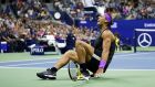 Ο Ράφα Ναδάλ πανηγυρίζει τη νίκη του επί του Ντανιίλ Μεντβέντεφ στον τελικό του US Open 2019, Νέα Υόρκη, Κυριακή 8 Σεπτεμβρίου 2019