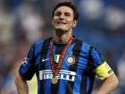 MADRID, SPAIN - MAY 22:  Javier Zanetti of Inter Milan celebrates his team's victory at the end of the UEFA Champions League Final match between FC Bayern Muenchen and Inter Milan at the Estadio Santiago Bernabeu on May 22, 2010 in Madrid, Spain.  (Photo by Alex Livesey/Getty Images) *** Local Caption *** Javier Zanetti
