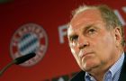 FILE - In this April 27, 2009 file picture Manager Uli Hoeness of Bayern Muenchen addresses the media during a news conference  in Munich, Germany. Hoeness was quoted over the weekend as telling the weekly Focus that he reported himself to authorities regarding a Swiss account after originally hoping to resolve the matter under the planned tax deal. (AP Photo/Miguel Villagran, Pool, File)
