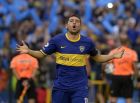 Boca Juniors midfielder Juan Roman Riquelme gestures before the start of the Argentine first division football match against River Plate at "La Bombonera" stadium in Buenos Aires, Argentina, on March 30, 2014. AFP PHOTO / Juan Mabromata        (Photo credit should read JUAN MABROMATA/AFP/Getty Images)