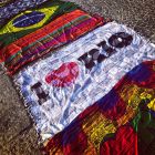 RIO DE JANEIRO, BRAZIL - JUNE 08:  (EDITORS NOTE: THIS IMAGE HAS BEEN CREATED WITH THE USE OF DIGITAL FILTERS) Beach towels and sarong's are seen on Ipanema beach on June 8, 2014 in Rio de Janeiro, Brazil.  (Photo by Clive Rose/Getty Images)