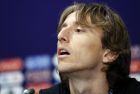 Croatia's Luka Modric listens to a question during a news conference of the Croatian national team at the 2018 soccer World Cup in Moscow, Russia, Saturday, July 14, 2018. (AP Photo/Darko Bandic)