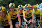 Η ομάδα της Jumbo Visma σε πλήρη παράταξη στο φετινό Tour de France. 