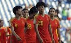 Διεθνείς παίκτριες της Κίνας μετά τον αποκλεισμό από την Ιταλία στο Παγκόσμιο Κύπελλο του 2019