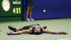 Ο Ράφα Ναδάλ πανηγυρίζει τη νίκη του επί του Ντανιίλ Μεντβέντεφ στον τελικό του US Open 2019, Νέα Υόρκη, Κυριακή 8 Σεπτεμβρίου 2019