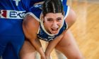 Η Μαριέλλα Φασούλα πανηγυρίζει την πρόκριση της Εθνικής ομάδας στα τελικά του Eurobasket