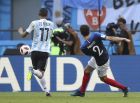 FILE - In this  Saturday, June 30, 2018 filer, France's Benjamin Pavard scores his side' second goal during the round of 16 match between France and Argentina, at the 2018 soccer World Cup at the Kazan Arena in Kazan, Russia. Benjamin Pavard has beaten Juan Quintero into second place in a fans online vote to pick the best goal of the World Cup. France defender Pavards spinning right-foot shot against Argentina in the round of 16 came top out of 18 candidates for the award. FIFA says more than three million votes were logged on its website. (AP Photo/Thanassis Stavrakis, File)