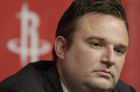 Houston Rockets general manager Daryl Morey discusses the direction of the team with the media during a basketball news conference, Tuesday, April 19, 2011, in Houston, after the decision to part ways with NBA basketball head coach Rick Adelman. (AP Photo/Pat Sullivan)