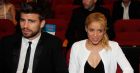 FILE - This June 21, 2011 file photo shows Colombian singer Shakira with her boyfriend FC Barcelona Gerard Pique, left, during a plenary session at the President's Conference in Jerusalem. Shakira promoted her global education campaign with a stop at a joint Israeli-Arab school in Jerusalem on. Shakira is pregnant with her first child. The 35-year-old posted on her website Wednesday that she and boyfriend Gerard Pique are very happy awaiting the arrival of our first baby. Pique, who is from Barcelona, is a soccer player for FC Barcelona. (AP Photo/Tara Todras-Whitehill, Pool)
