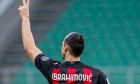 Ο Ζλάταν Ιμπραχίμοβιτς της Μίλαν πανηγυρίζει γκολ που σημείωσε κόντρα στην Κροτόνε για τη Serie A 2020-2021 στο 'Τζιουζέπε Μεάτσα', Μιλάνο | Κυριακή 7 Φεβρουαρίου 2021