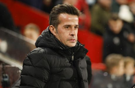 Fulham's head coach Marco Silva ahead of the English Premier League soccer match between Brentford and Fulham at Brentford Community Stadium in Brentford, West London, Monday, March 6, 2023. (AP Photo/David Cliff)