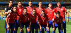 BELO HORIZONTE, BRAZIL - JUNE 28:  Chile players pose for a team photo prior to the 2014 FIFA World Cup Brazil round of 16 match between Brazil and Chile at Estadio Mineirao on June 28, 2014 in Belo Horizonte, Brazil.  (Photo by Jeff Gross/Getty Images)