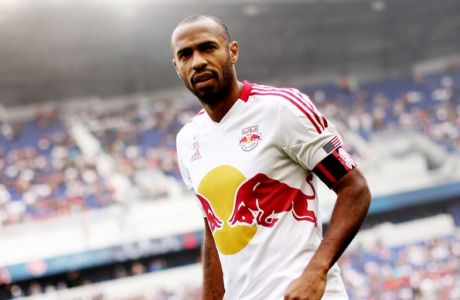 HARRISON, NJ - OCTOBER 06:  Thierry Henry #14 of the Red Bulls takes the field for the game against the Chicago Fire at Red Bull Arena on October 6, 2012 in Harrison, New Jersey.  (Photo by Nick Laham/Getty Images for New York Red Bulls)
