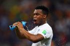 MANAUS, BRAZIL - JUNE 14:  Daniel Sturridge of England cools down during the 2014 FIFA World Cup Brazil Group D match between England and Italy at Arena Amazonia on June 14, 2014 in Manaus, Brazil.  (Photo by Stuart Franklin - FIFA/FIFA via Getty Images)