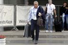Brazil head coach Tite leaves the hotel to board a bus in his way to the airport Airport in Kazan, Russia, Saturday, July 7, 2018. Brazil lost the quarterfinal against Belgium and leave the soccer World Cup. (AP Photo/Andre Penner)