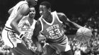 North Carolina's Michael Jordan (23) drives around the defense of Wake Forest's Anthony Teachey, left, and Danny Young (20) in this Feb. 17, 1982 photo at the Greensboro Coliseum in Greensboro, N.C.  Jordan,  the greatest player in NBA history and the most popular athlete since Muhammad Ali is expected to announce his retirement Wednesday  at a news conference in Chicago, a source with close ties to the NBA told The Associated Press on Monday night Jan. 11, 1999. (AP Photo/Bob Jordan)