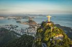 56985044 - aerial view of christ and botafogo bay from high angle.