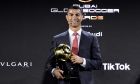 Ο Κριστιάνο Ρονάλντο παραλαμβάνει το βραβείο του στην εκδήλωση Globe Soccer Awards στο Ντουμπάι | 27 Δεκεμβρίου 2020 (Fabio Ferrari/LaPresse via AP)