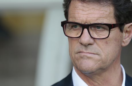 Russias coach Fabio Capello watches the action during the Euro 2016 qualifying soccer match between Russia and Austria, in Moscow, Russia, on Sunday, June 14, 2015. (AP Photo/Ivan Sekretarev)