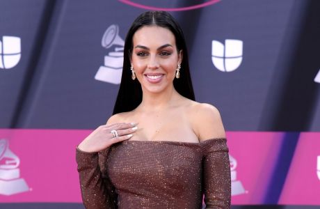 Georgina Rodriguez arrives at the 23rd annual Latin Grammy Awards at the Mandalay Bay Michelob Ultra Arena on Thursday, Nov. 17, 2022, in Las Vegas. (AP Photo/John Locher)