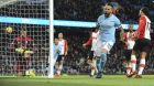 Manchester City's Nicolas Otamendi celebrates after scoring during the English Premier League soccer match between Manchester City and Southampton at Etihad stadium, in Manchester, England, Wednesday, Nov. 29, 2017. (AP Photo/Rui Vieira)