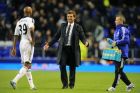 Chelsea manager Andre Villas-Boas (centre) celebrates after the final whistle with Nicolas Anelka