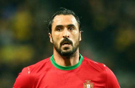 STOCKHOLM, SWEDEN - NOVEMBER 19:  Hugo Almeida of Portugal runs with the ball during the FIFA 2014 World Cup Qualifier Play-off Second Leg match between Sweden and Portugal at Friends Arena on November 19, 2013 in Stockholm, Sweden.  (Photo by Martin Rose/Getty Images,)