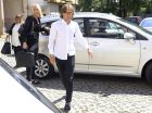 Real Madrid midfielder Luka Modric arrives to the courthouse in Osijek, eastern Croatia, Wednesday, July 5, 2017. Croatia's state attorney has questioned Modric amid accusations that he falsely testified about his financial deals with a former Dinamo Zagreb director charged with embezzlement and tax fraud. (AP Photo)