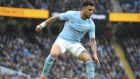 Manchester City's Kyle Walker during the English Premier League soccer match between Manchester City and Chelsea at the Etihad Stadium in Manchester, England, Sunday, March 4, 2018. (AP Photo/Rui Vieira)