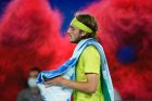 Ο Στέφανος Τσιτσιπάς σε στιγμιότυπο κόντρα στον Ντανίιλ Μεντβέντεφ για τα ημιτελικά του Αυστραλιανού Όπεν 2021 στη 'Ροντ Λέιβερ Αρένα', Μελβούρνη | Παρασκευή 19 Φεβρουαρίου 2021