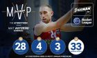 MVP της 11ης αγωνιστικής της Stoiximan.gr Basket League o Λοτζέσκι