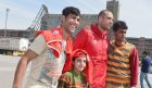 Οι παίκτες του Ολυμπιακού έπαιξαν μπάλα με πρόσφυγες