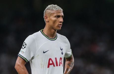 2JY0FTE Richarlison #9 of Tottenham Hotspur during the gameduring the UEFA Champions League match Tottenham Hotspur vs Marseille at Tottenham Hotspur Stadium, London, United Kingdom, 7th September 2022

(Photo by Arron Gent/News Images)