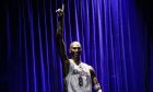 A statue of former Los Angeles Lakers guard Kobe Bryant is seen after its unveiling outside the NBA basketball team's arena, Thursday, Feb. 8, 2024, in Los Angeles. (AP Photo/Eric Thayer)