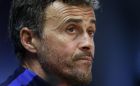 FC Barcelona's coach Luis Enrique attends a press conference at the Sports Center Joan Gamper in Sant Joan Despi, Spain, Tuesday, March 7, 2017. FC Barcelona will play against Paris Saint Germain in a Champions League round of 16, second leg, soccer match on Wednesday. (AP Photo/Manu Fernandez)