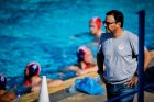 Ο προπονητής του Ολυμπιακού, Θοδωρής Βλάχος, σε στιγμιότυπο της αναμέτρησης με τον ΝΟ Χανίων για την Α1 πόλο 2020-2021 στο κολυμβητήριο των Χανίων | Σάββατο 24 Οκτωβρίου 2020