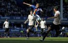 Everton's Richarlison in action against Manchester United during the English Premier League soccer match at Goodison Park, Liverpool, England, Sunday April 21, 2019. (Martin Rickett/PA via AP)