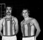 Μάκης Κατσαφάδος και Στιβ Γιατζόγλου, δυο από τους αρχηγούς του Ολυμπιακού 
