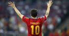 Spains Cesc Fabregas reacts during the Euro 2012 soccer championship quarterfinal match between Spain and France in Donetsk, Ukraine, Saturday, June 23, 2012. (AP Photo/Darko Vojinovic)