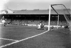 Chelsea FC, Football League Champions had their first home win of the season on Saturday, October 1, 1955 when they beat Manchester City by the odd goal in three. In this image, Bert Trautmann, City's German-born goalkeeper pulls off one of many fine saves during the second half at Stamford Bridge Stadium in London, United Kingdon. (AP Photo/Robert Dear)