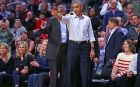 Oct 27, 2015; Chicago, IL, USA; United States president Barack Obama during the second half of a game between the Chicago Bulls and the Cleveland Cavaliers at the United Center. Chicago won 97-95. Mandatory Credit: Dennis Wierzbicki-USA TODAY Sports