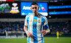 Argentina's Angel Di Maria plays during a friendly soccer match, Friday, March 22, 2024, in Philadelphia. (AP Photo/Matt Slocum)