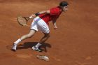 Stefanos Tsitsipas of Greece looses his left shoe in his semifinal match against Spain's Pablo Carreno Busta during the Barcelona Open Tennis Tournament in Barcelona, Spain, Saturday, April 28, 2018. (AP Photo/Manu Fernandez)