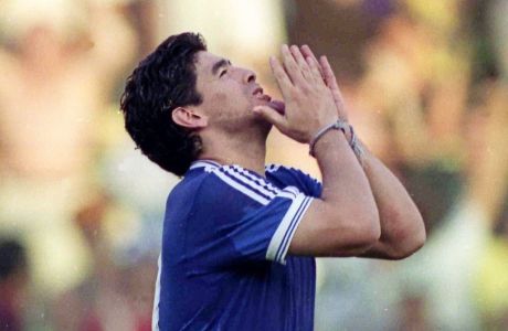Ο Ντιέγκο Αρμάντο Μαραντόνα στο Παγκόσμιο Κύπελλο του '90